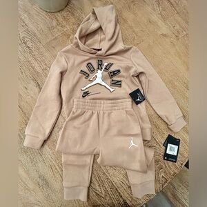 Jordan Tan Hoodie and Jogger Set- Boys 4T- NWT